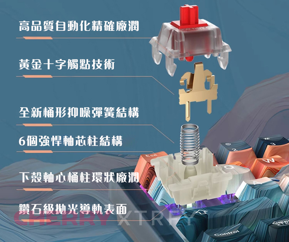 Cherry K5V2 RGB AMNIS 洪流 (PBT英刻) (紅軸)