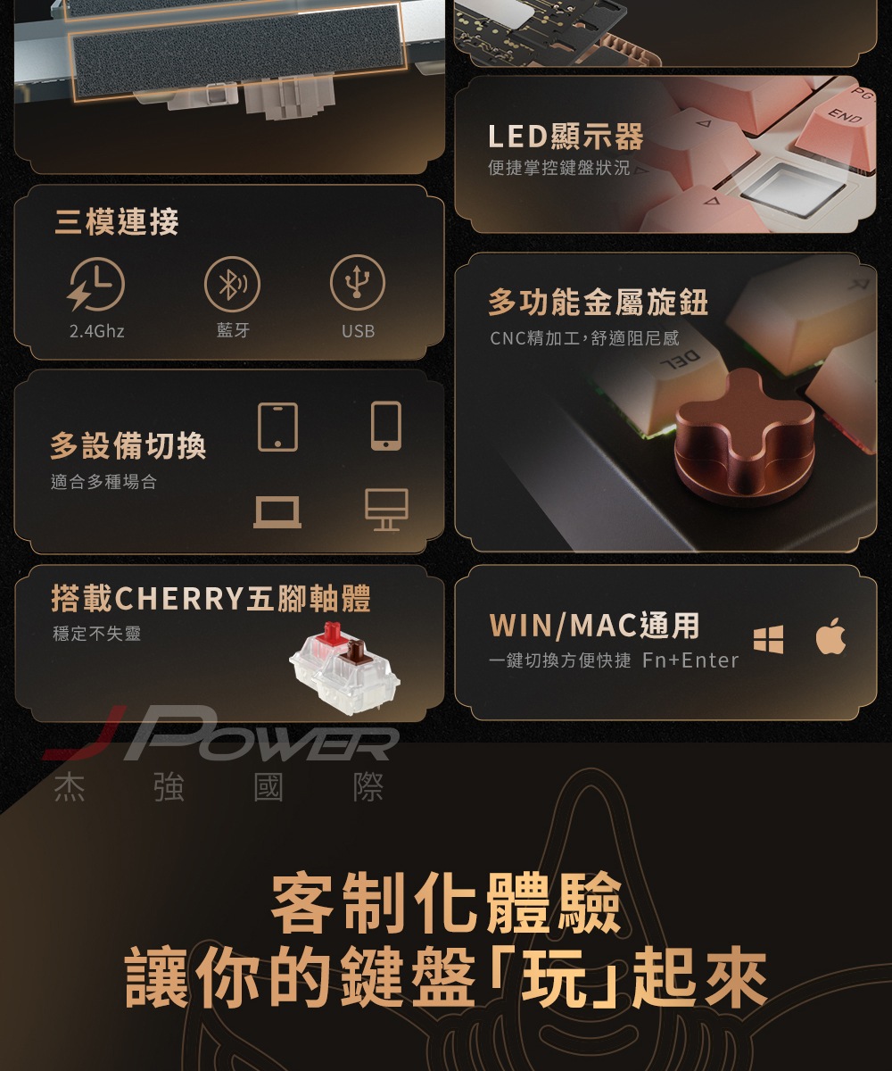 Cherry 無線三模 PIXIU75 RGB MX2A 混天綾紅軸