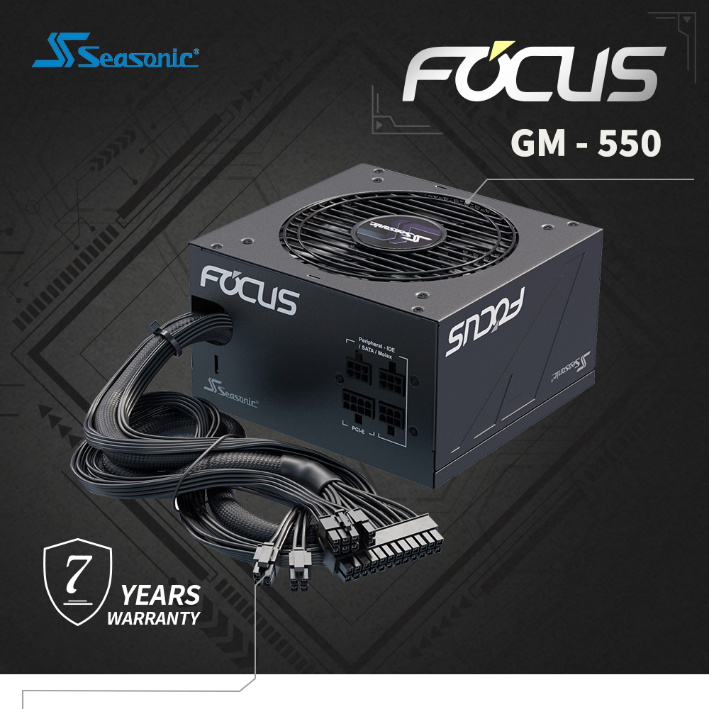 海韻,電源供應器,FOCUS,550W,金牌 半模