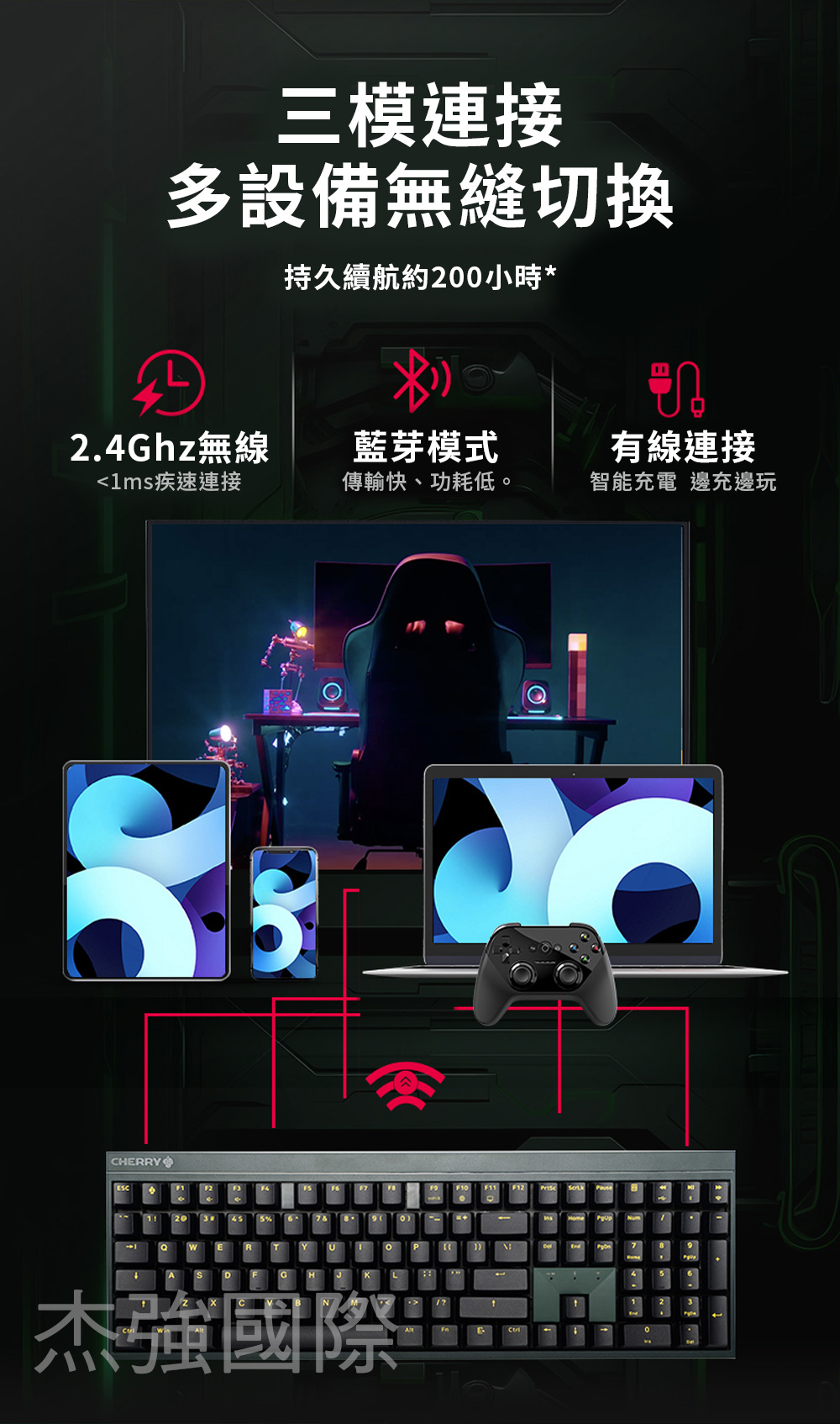 MX2.0S 無線 夜鷹MX2A 墨綠黑 紅軸