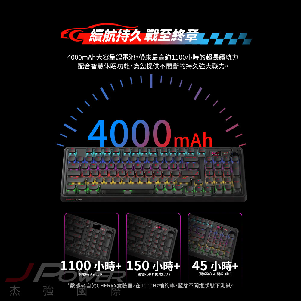 Cherry 無線三模 PIXIU98 RGB 黑-紅軸MX2A 