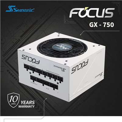 海韻 Seasonic FOCUS GX 750 電源供應器 金牌/全模 (白)