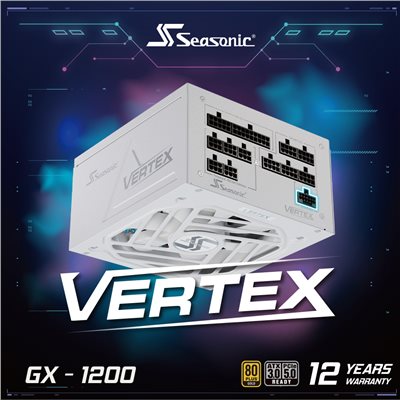 海韻 Seasonic Vertex GX-1200 電源供應器 金牌/全模 (白)